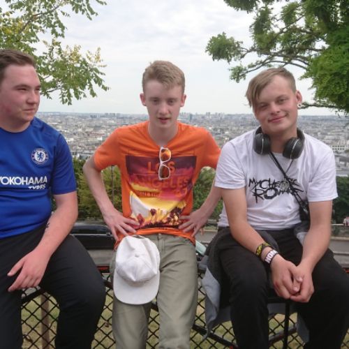 Aston, Jessy and George at Sacre Coeur
